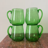 Chopes à bière en verre bullé