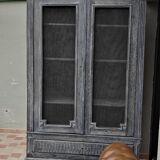 Grey ceruse storage cabinet