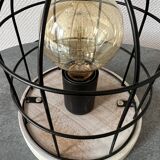 Table lamp cage marine style with filament bulb