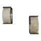 Pair of brushed steel and perspex wall lights, circa 1970.