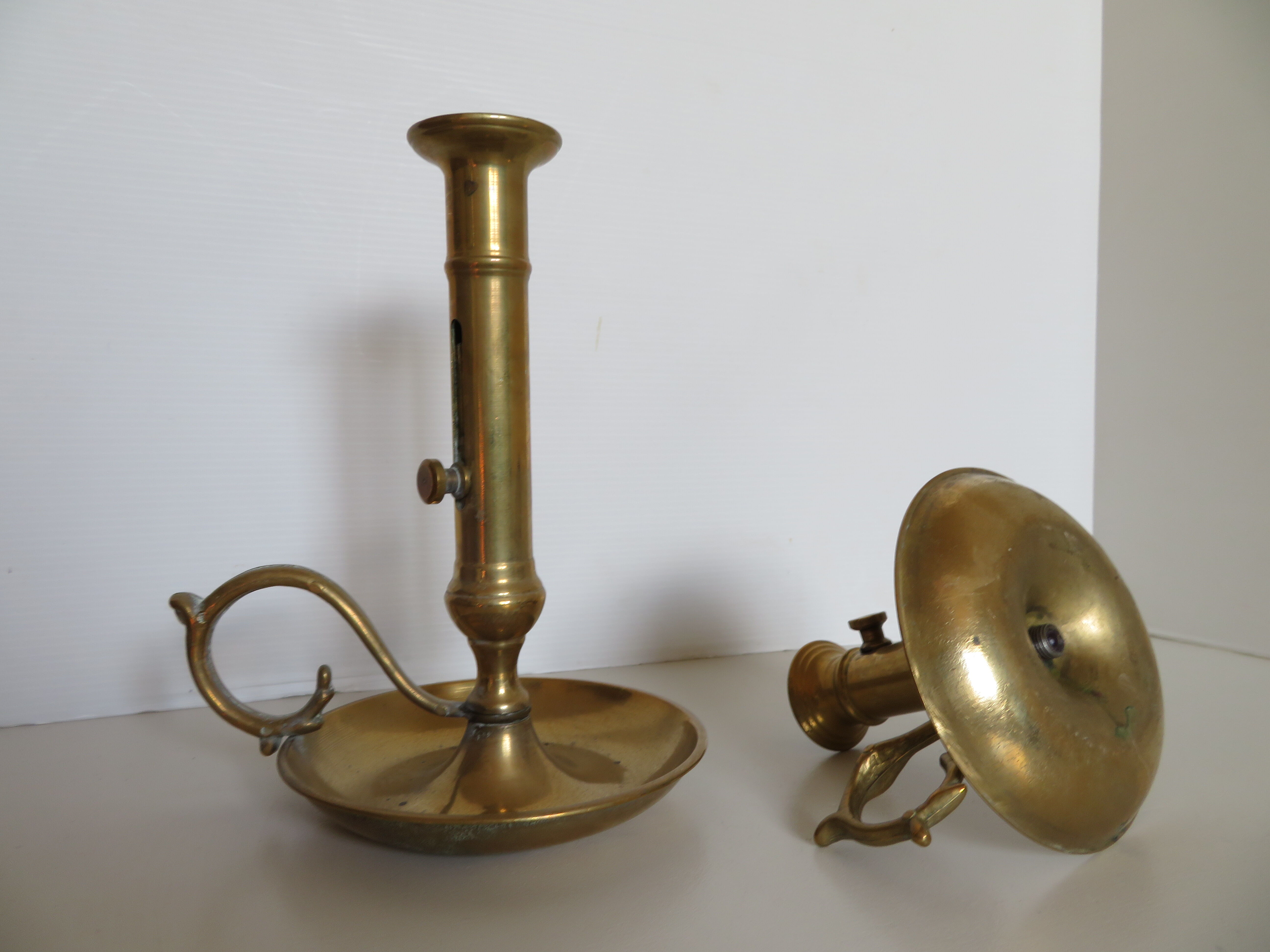 Antique brass candlesticks