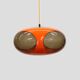 Massive Belgium Space Age UFO Lamp, Orange Mid-Century Modern Lighting