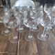 Lot de 11 verres à vin blanc ancien en verre ciselé