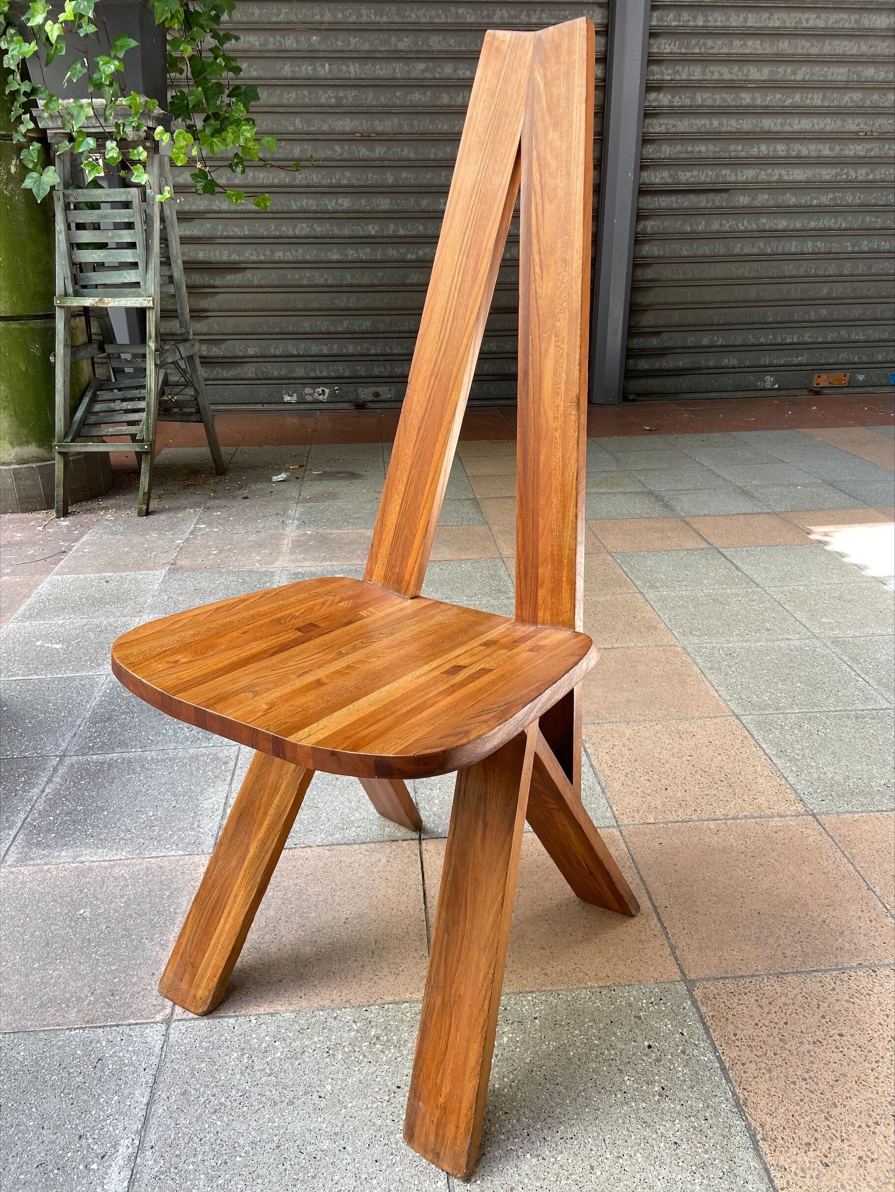 4 chaises S45 dites « Chlacc » de Pierre Chapo