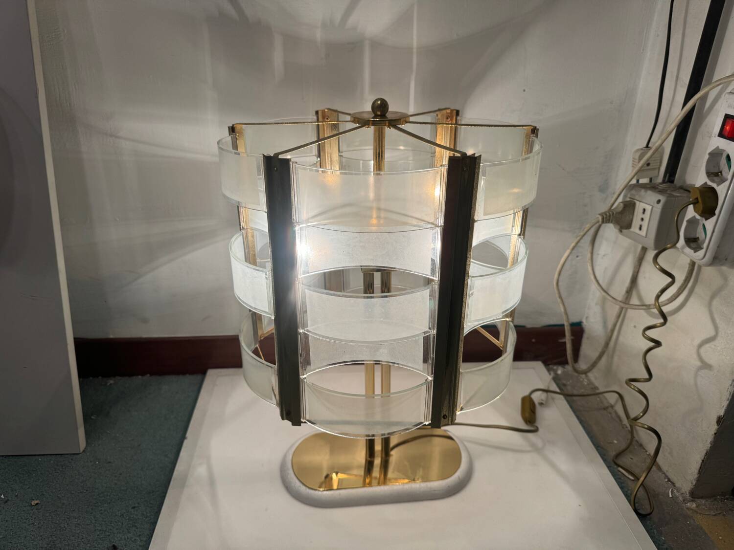 Italian Large Brass Table Lamp 1970’s