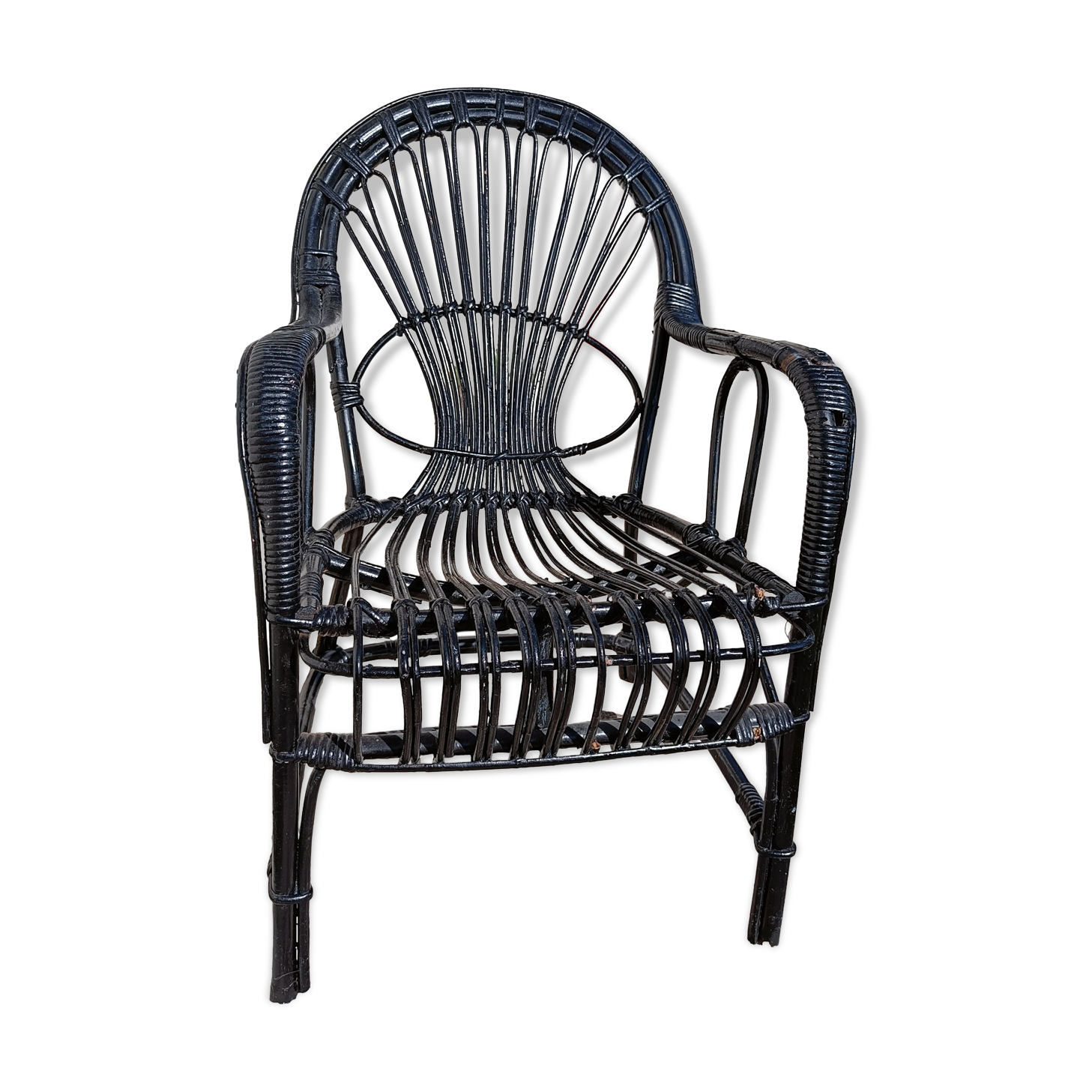 Vintage rattan armchair