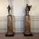 Paire de colonnes en bois sculpté de style Louis XVI, L’escalier de cristal, vers 1880