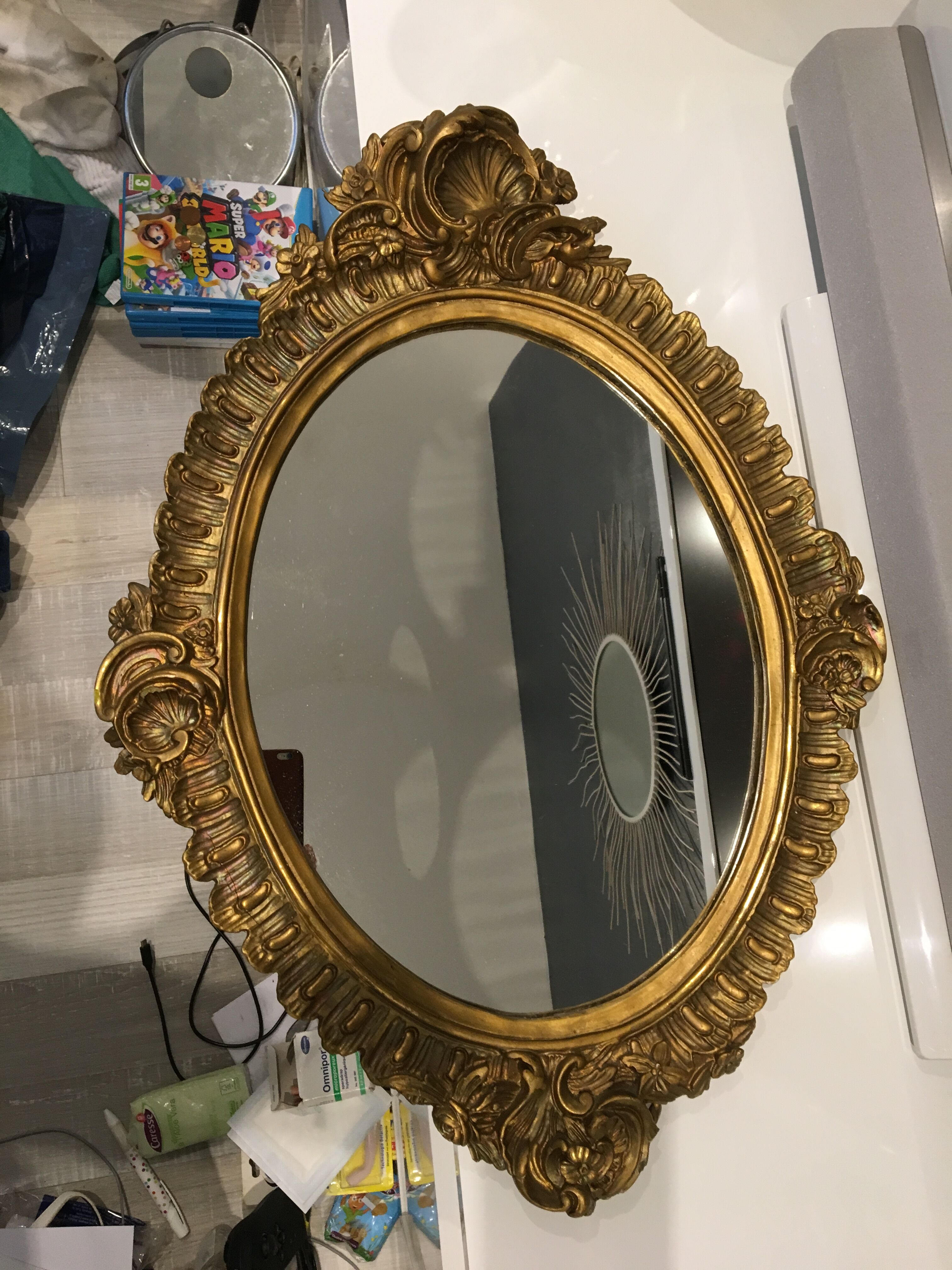 Baroque oval mirror 44 x 60cm