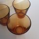 Lot de 3 verres vereco ambre