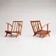 Wooden Midcentury armchairs with spindles from the 1960s