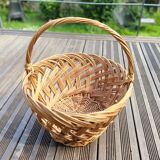 Round wicker basket