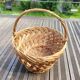 Round wicker basket