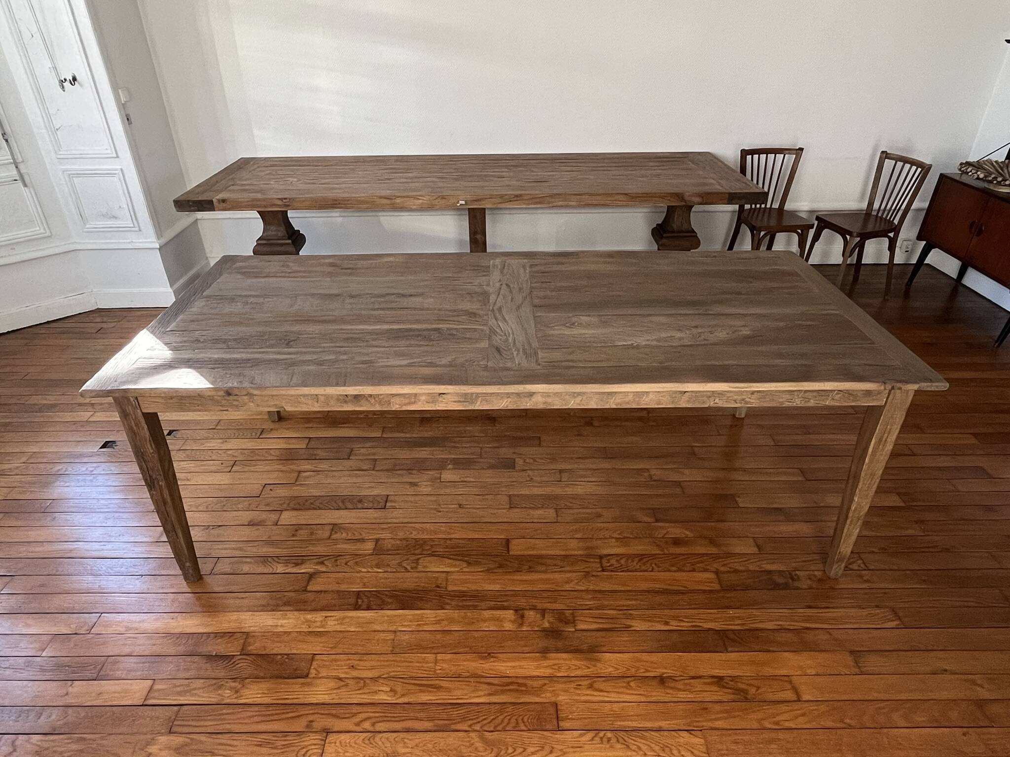 Farm table in solid oak Provence - 250 cm in length