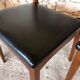 Set of 4 Scandinavian chairs teak and black skai 60s