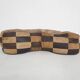 Vintage kidney shaped patchwork ottoman, The Netherlands 1970's