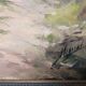 Large oil painting on canvas signed Miguel
