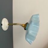 Vintage lampshade in sky blue opaline