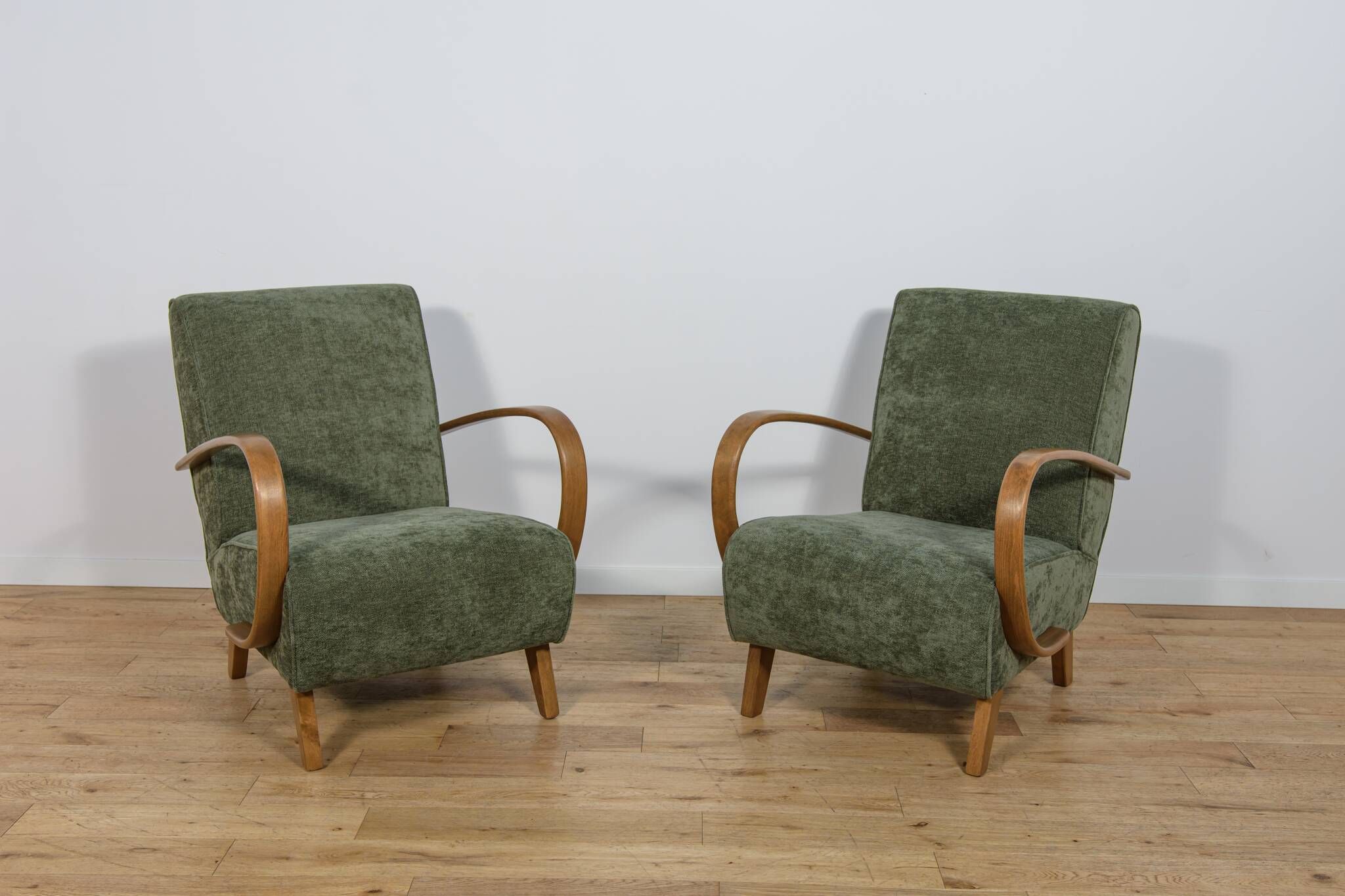 Model H 410 Armchairs by Jindřich Halabala for Up Závody, 1930s, Set of 2