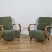 Model H 410 Armchairs by Jindřich Halabala for Up Závody, 1930s, Set of 2