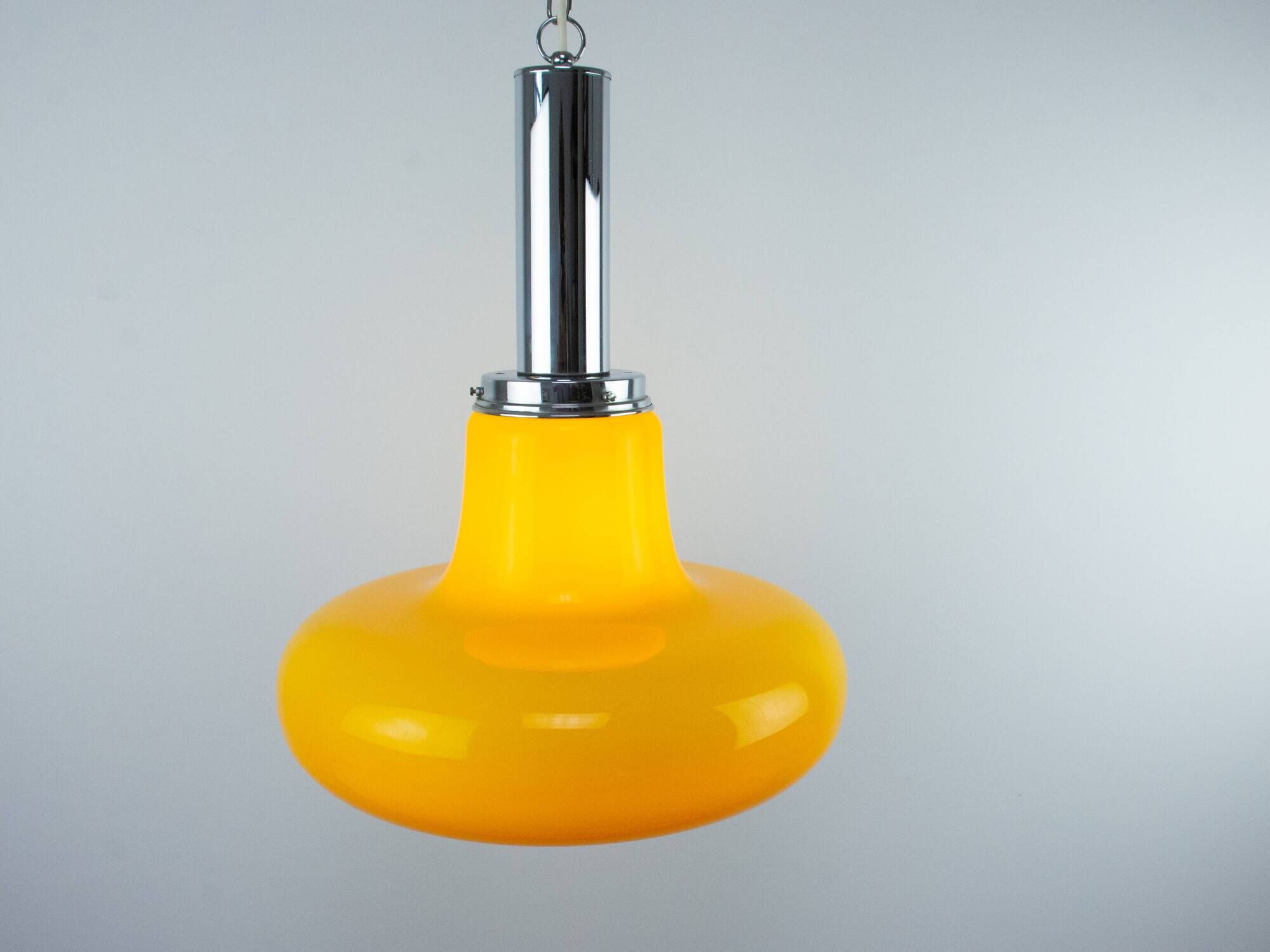 Yellow Vintage Yugoslavian EMI Poljčane Pendant Lamp
