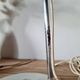 Small vintage Space Age desk lamp in white metal, 1970s design.