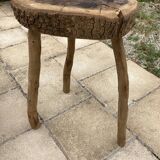 Brutalist coffee table and its stool