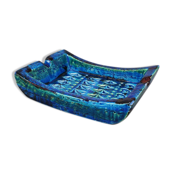 1960s Bitossi ashtray/catchall by Aldo Londi Blue Rimini Collection