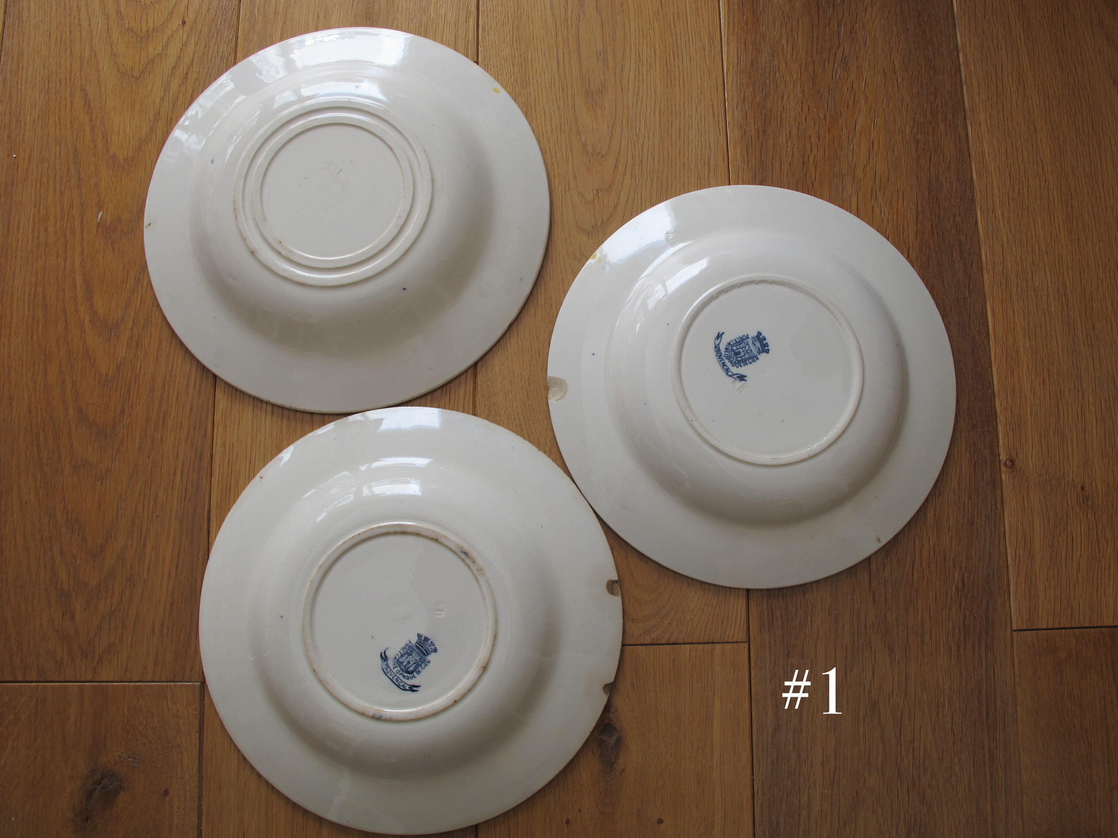 Set of 6 Gien hollow plates