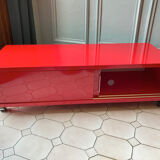 Lacquered red tv cabinet