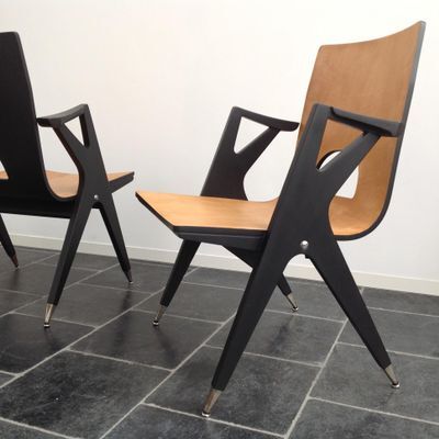Set de 2 fauteuils de Malatesta et Mason, 1950s