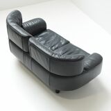 Bull sofa in grey leather by Gianfranco Frattini for Cassina 1987