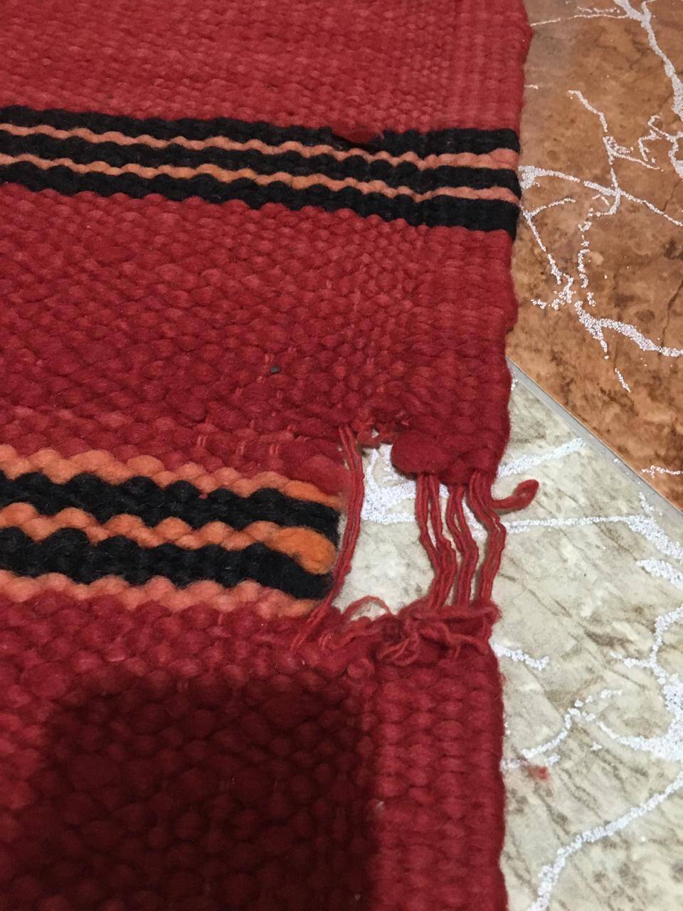 Vintage Berber red rug 370cm×187cm