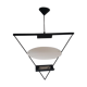 Chandelier design halogen metal Lucien Gau