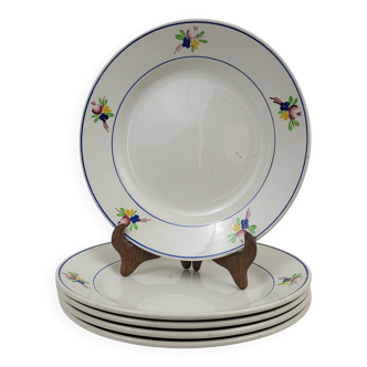 5 flat plates Gien / Nice 1960's