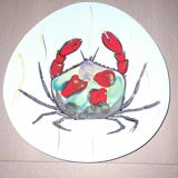 Seafood service / fish 14 pieces / PORNIC M.B.F.A Hand-painted