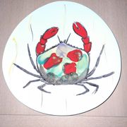 Seafood service / fish 14 pieces / PORNIC M.B.F.A Hand-painted