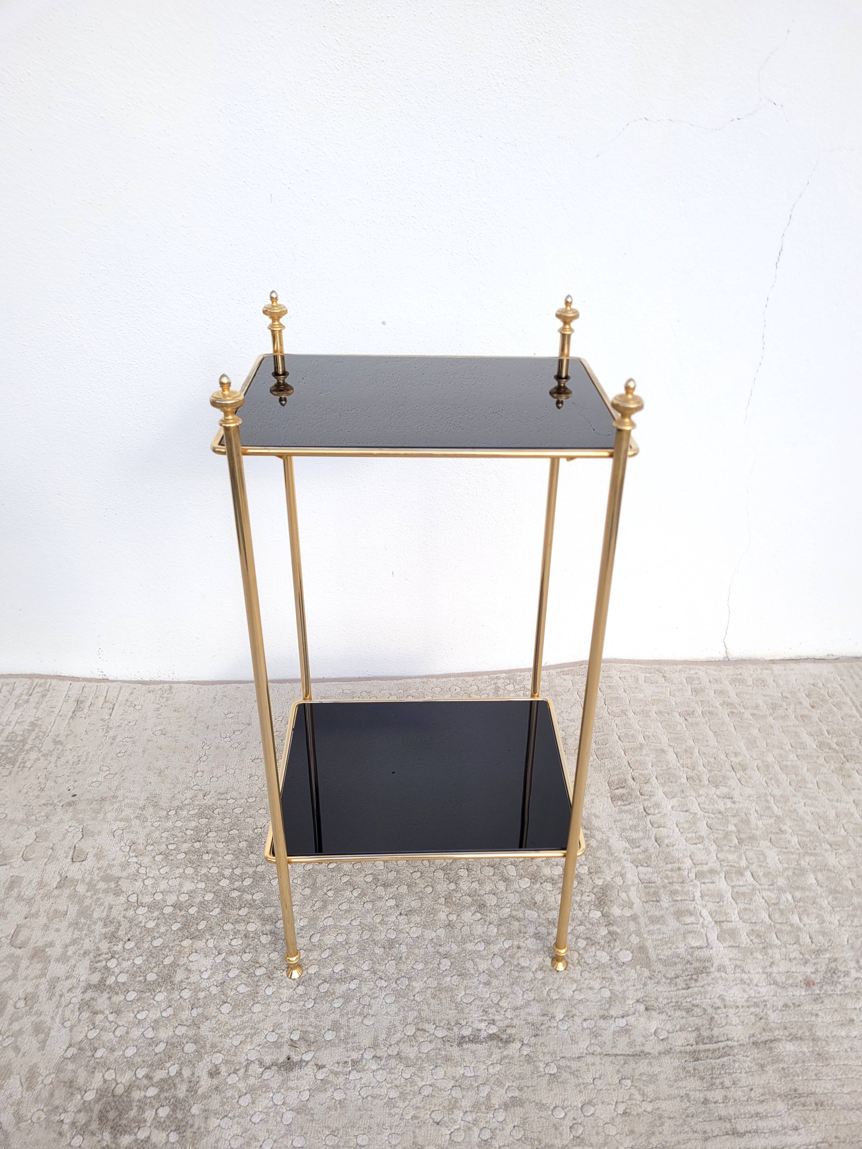 Vintage harness in gold metal and black glass