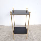 Vintage harness in gold metal and black glass