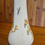 Faience soliflore vase old Moustiers décor