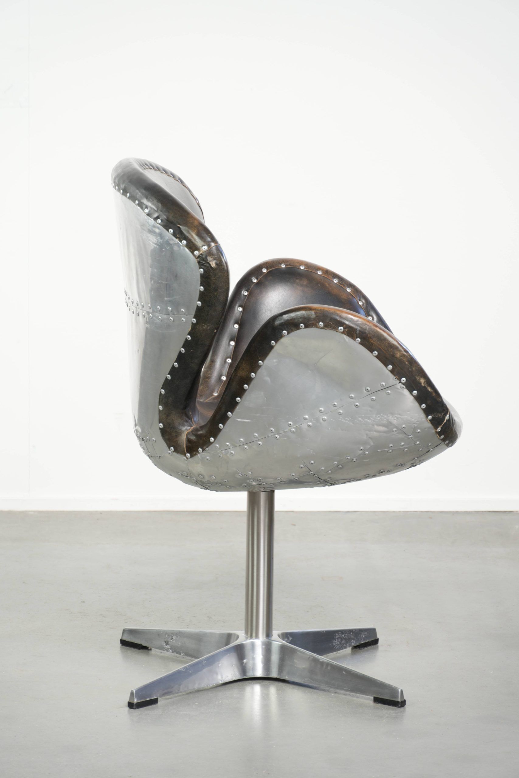 Chaise de bureau/côté Aviateur en cuir de vachette vintage Timothy Oulton Devon Spitfire