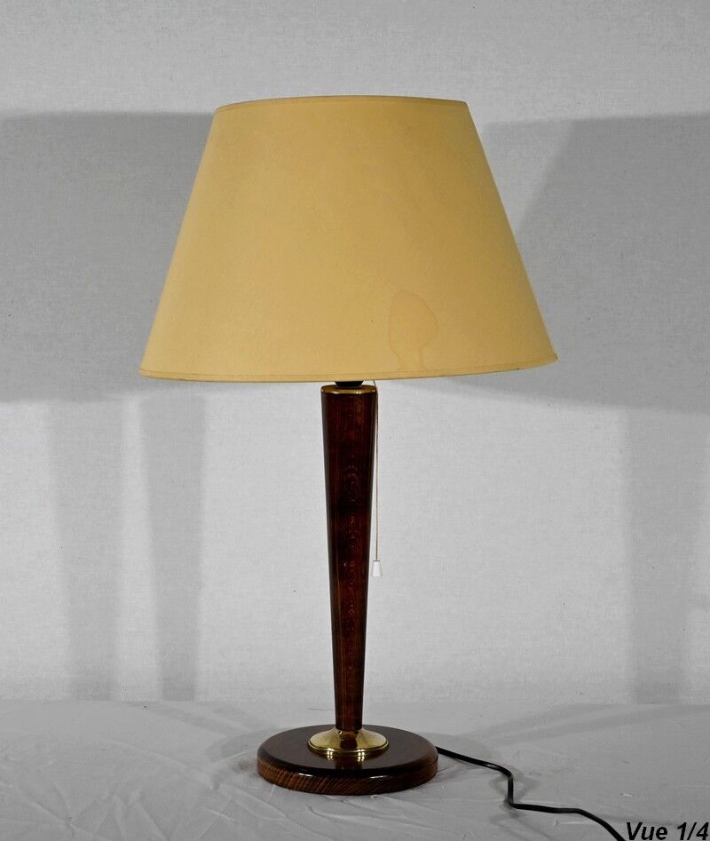 Mahogany and Brass lamp,1950