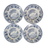 Set of 4 old English style hollow plates