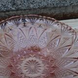 Vintage pink glass fruit bowl – ø 33 cm, h 7 cm