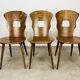 3 Gentiane Baumann chairs from the 60s, bistro style