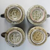 Lot de 4 mugs vintages en céramique