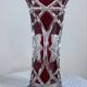 Antique bohemian crystal vase from the mid-20th century in bacara style.