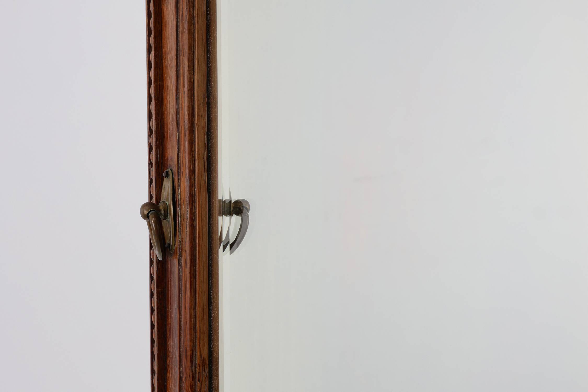 Art Deco Wooden Shaving Cabinet with Mirror, France 1930s