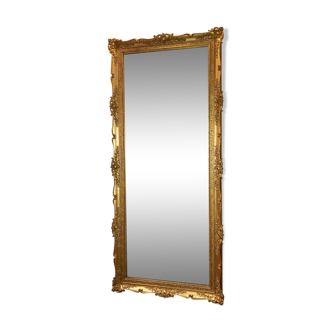 Miroir ancien 210 X 92cm dorure feuille d'or début XIX ème