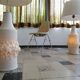 Large bisque porcelain table lamps from Kaiser, Germany 1960s, Set of 2