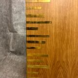 Natural wood and brass sideboard, twenty-first century